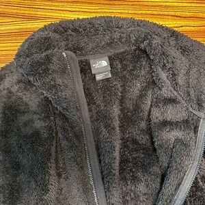 North face furry zip up jacket size lg